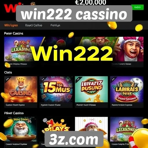 Opções de jogos disponíveis no win222 cassino